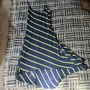 Velvet torch medium asymmetric striped dress